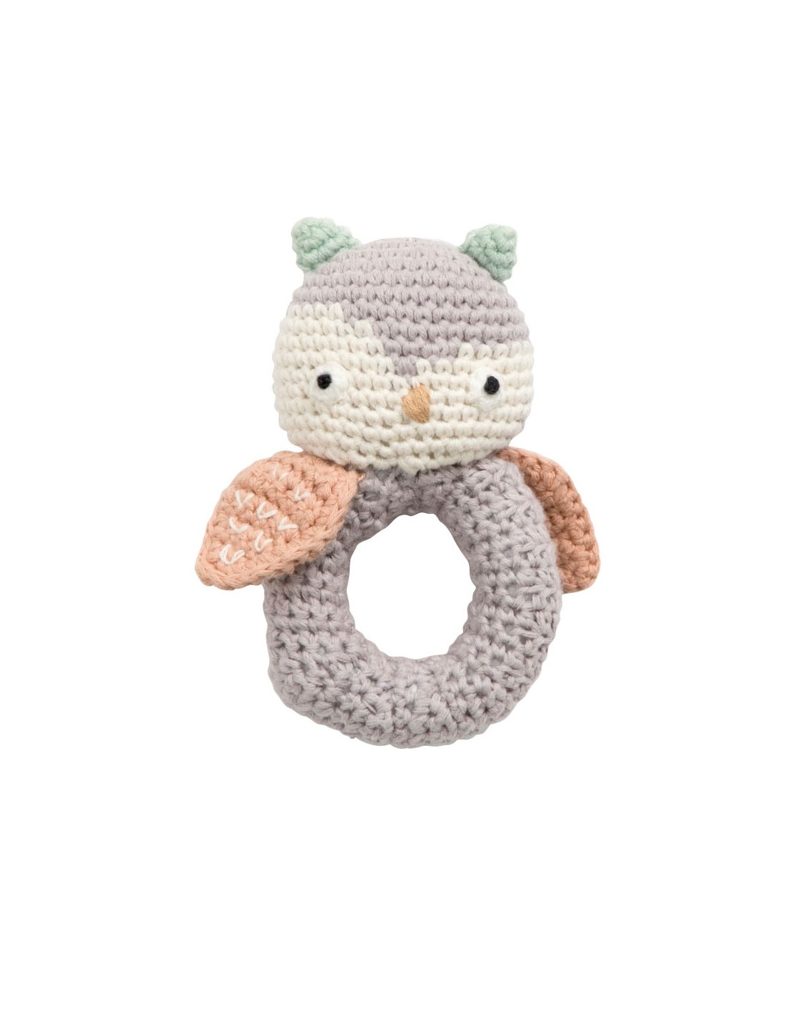 Sebra Hochet Crochet Blinky The Owl Gris